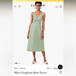 Kate Spade Gingham Bow dress